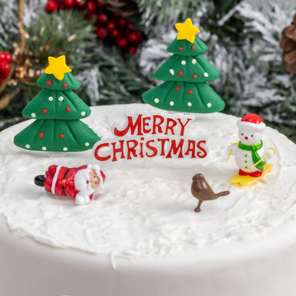 Kids Christmas Cake Topper Set – 6 Piece, Reusable – image 4
