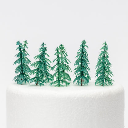 Plastic Christmas Tree Cake Toppers – 70mm – Pack of 10 – image 2