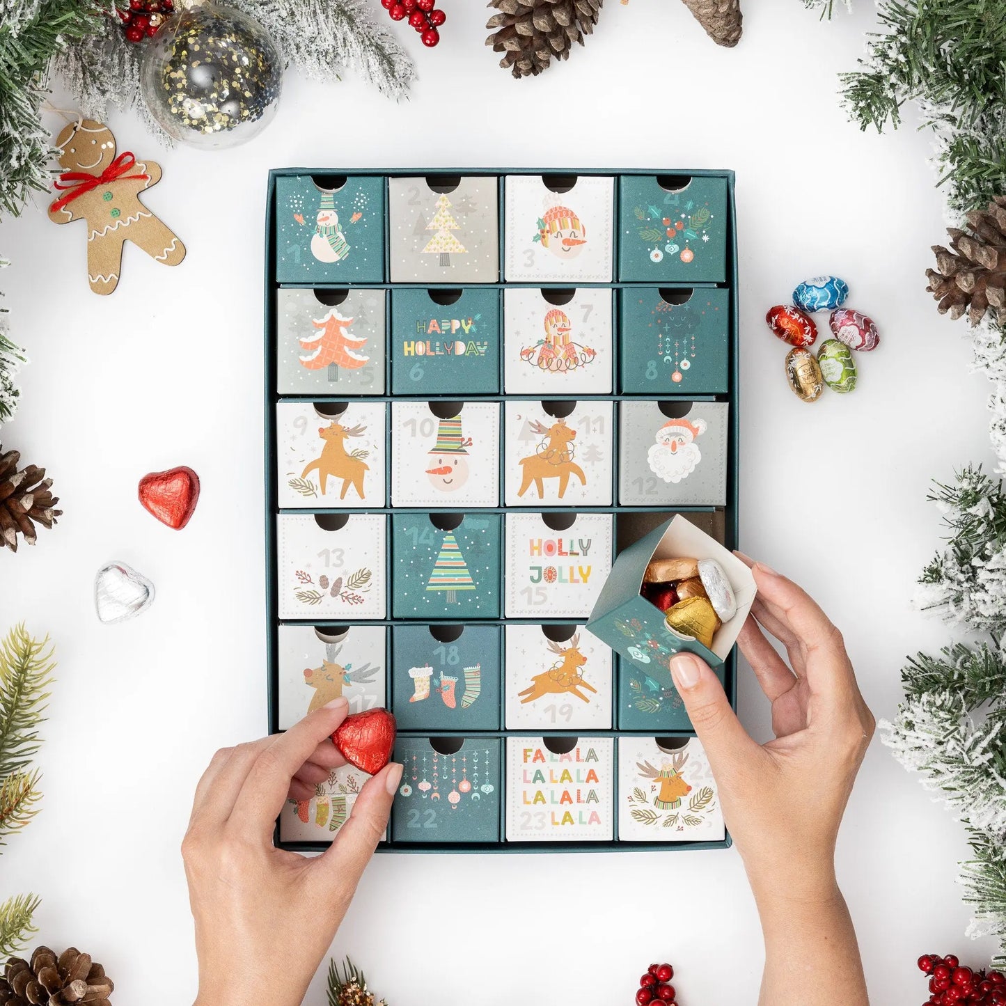 Christmas Fill Create Make your Own Advent Calendar 24 Days 1-24 Draws Christmas Countdown Keechi & co.