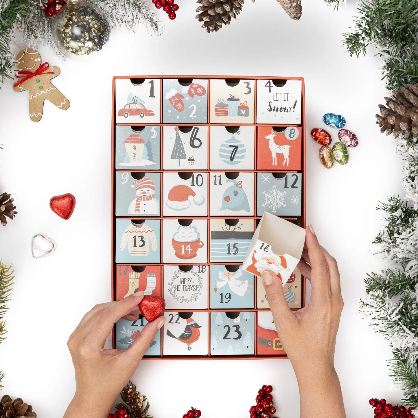 Christmas Fill Create Make your Own Advent Calendar 24 Days 1-24 Draws Christmas Countdown Keechi & co.