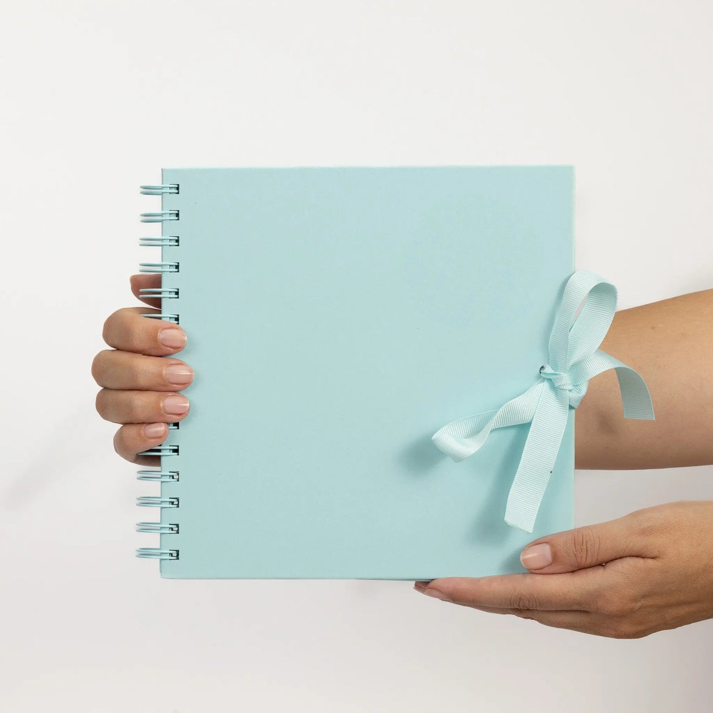 8" Square Kraft Paper Scrapbook Photo Album Book Spiral Bound Ribbon Tie 8 x 8 Keechi & co.