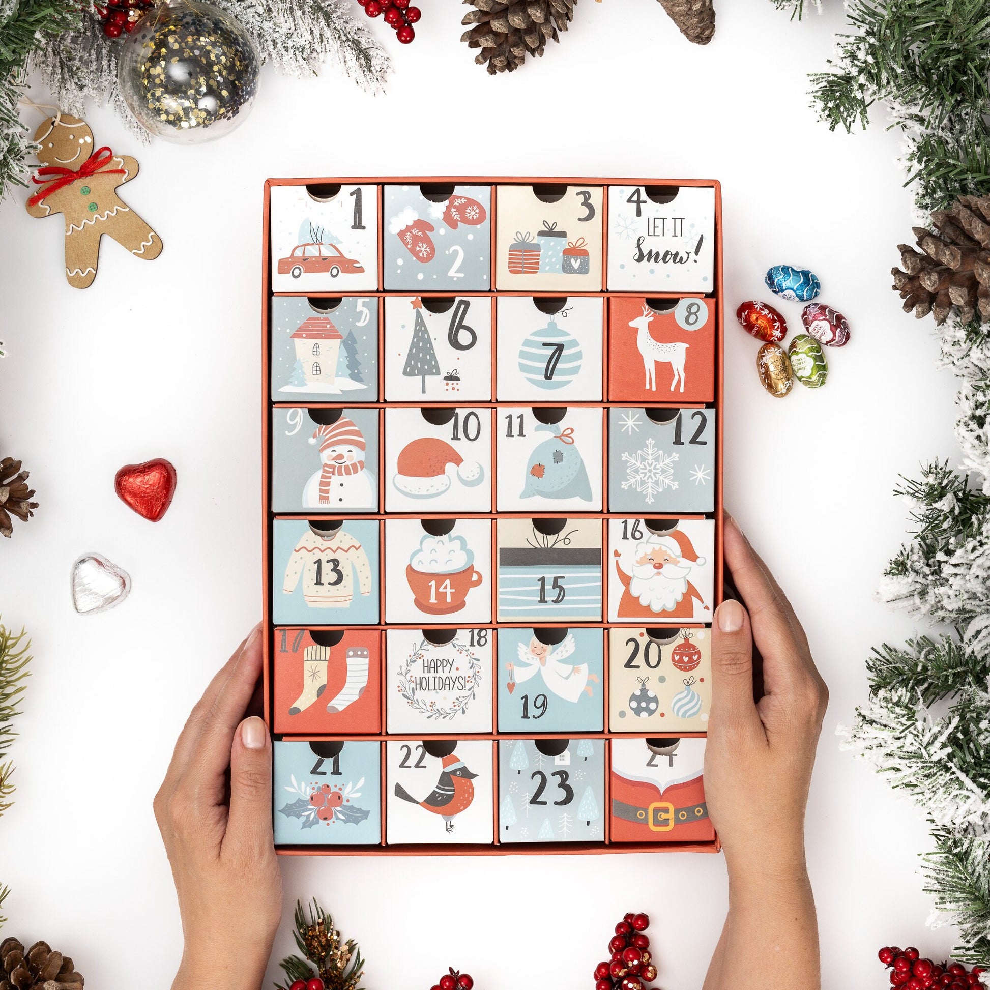 Fill your Own Advent Calendar 1-24 Draws Christmas Countdown Keechi & co.