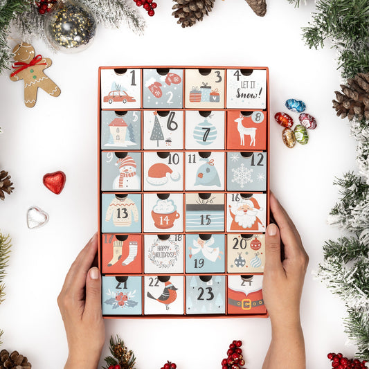 Fill your Own Advent Calendar 1-24 Draws Christmas Countdown