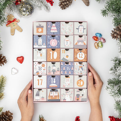 Fill Your Own Advent Calendar – 24 Drawers – Santa, Navy & Silver – image 9