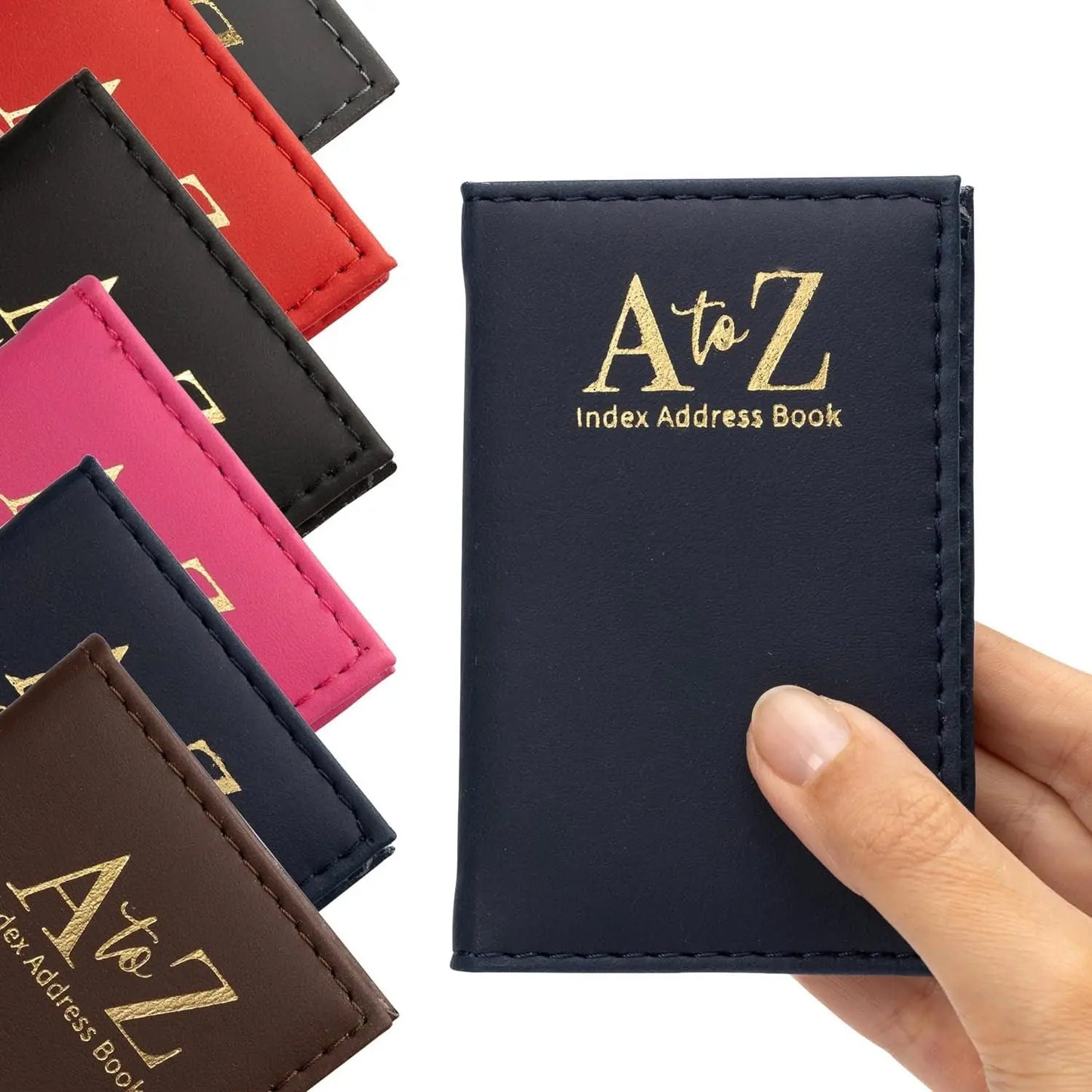 Index Address Book Leather Look Cover Executive Padded Notebook A-Z Pocket Keechi & co.