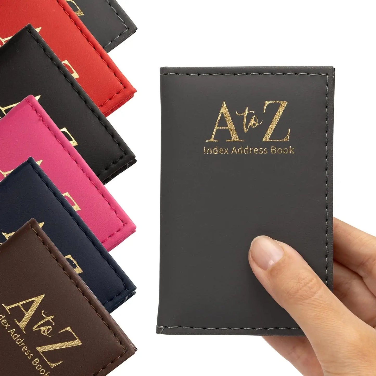 Index Address Book Leather Look Cover Executive Padded Notebook A-Z Pocket Keechi & co.