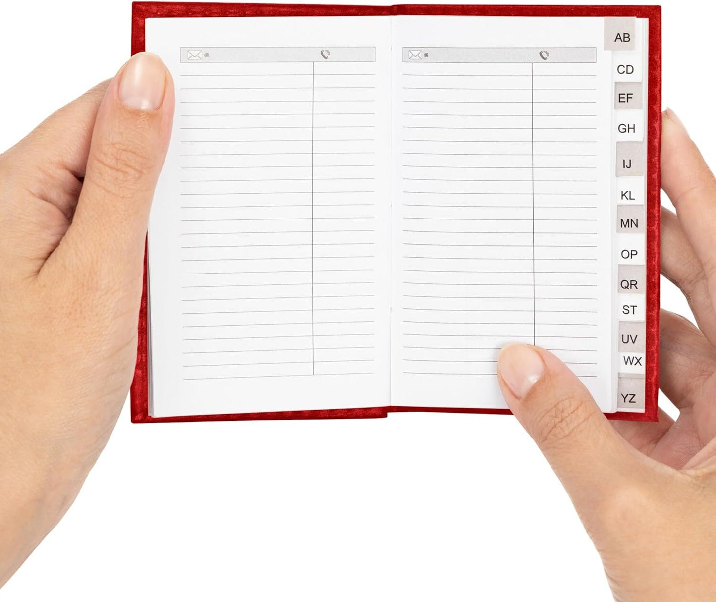 red Address Book  Executive Padded Notebook A-Z Pocket