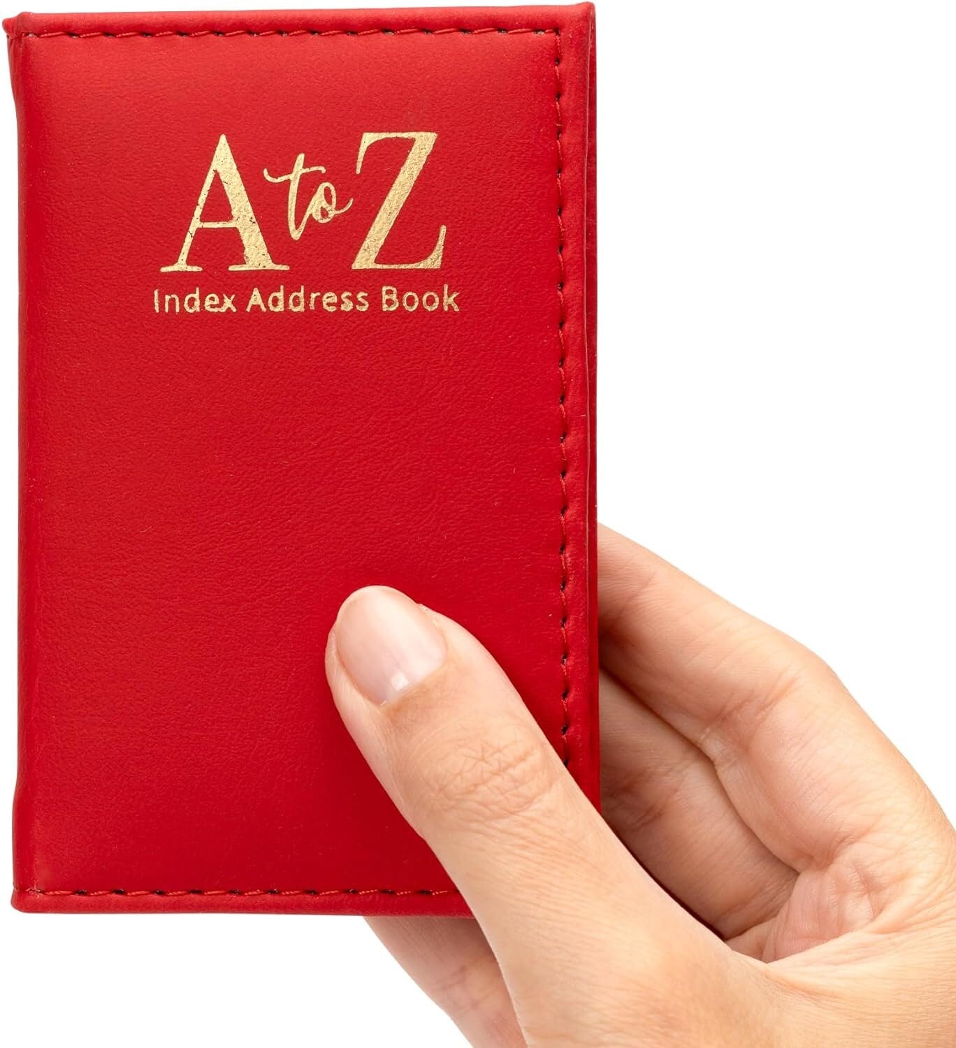 red Address Book  Executive Padded Notebook A-Z Pocket