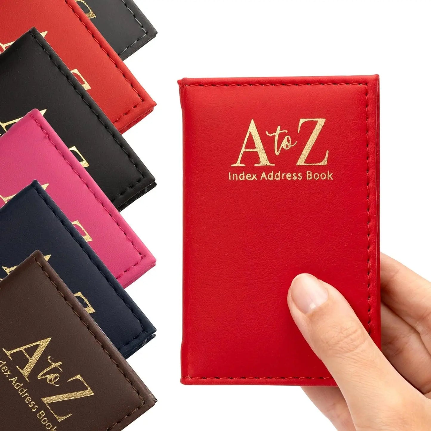 Index Address Book Leather Look Cover Executive Padded Notebook A-Z Pocket Keechi & co.