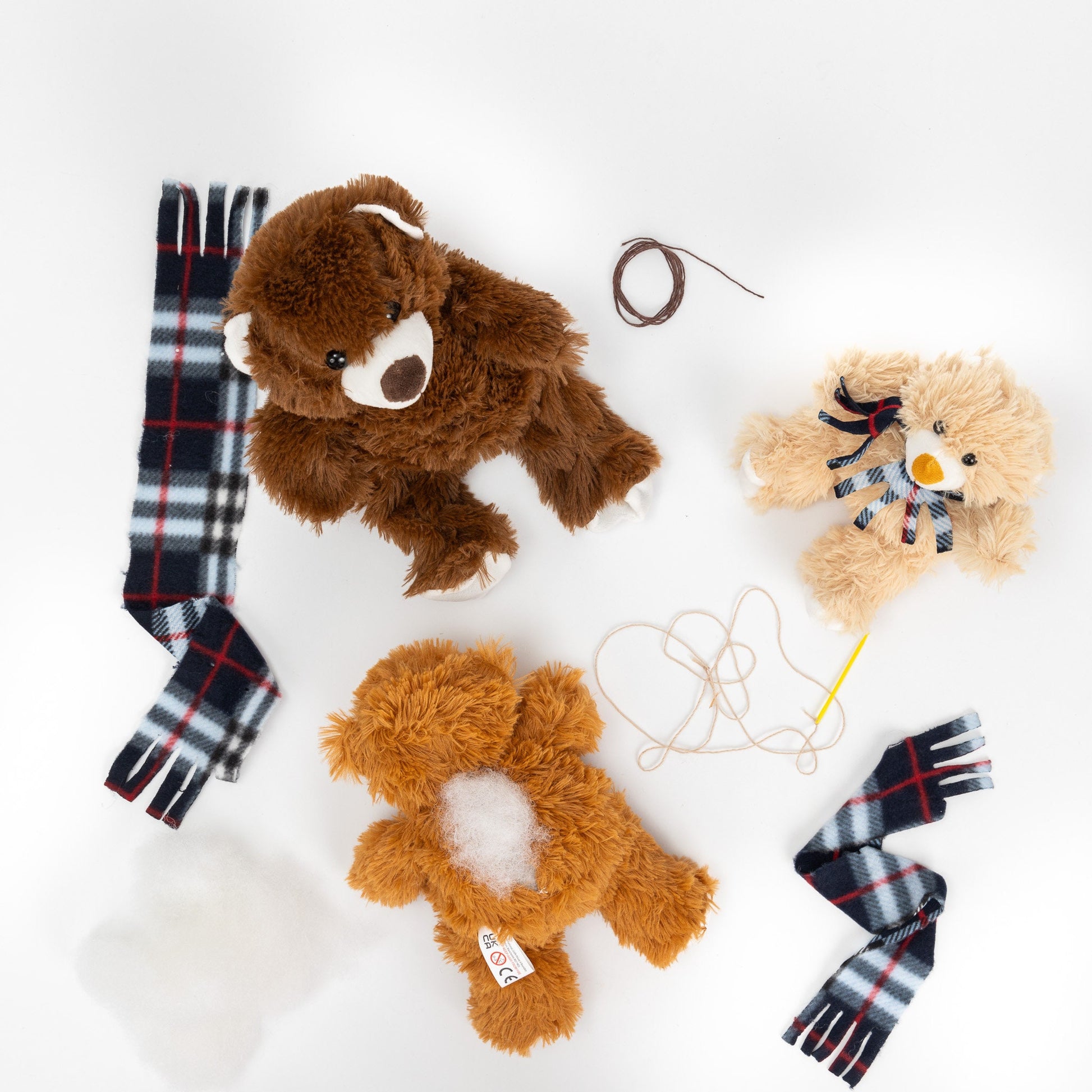 3 Make Your Own Christmas Teddy Bear Complete Set Fill Filling Build Create Xmas Etsy