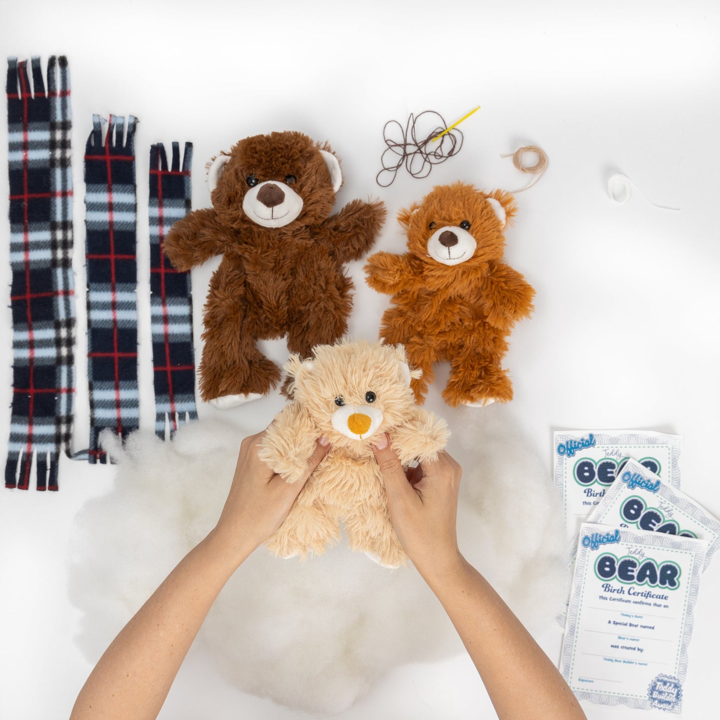 3 Make Your Own Christmas Teddy Bear Complete Set Fill Filling Build Create Xmas Etsy