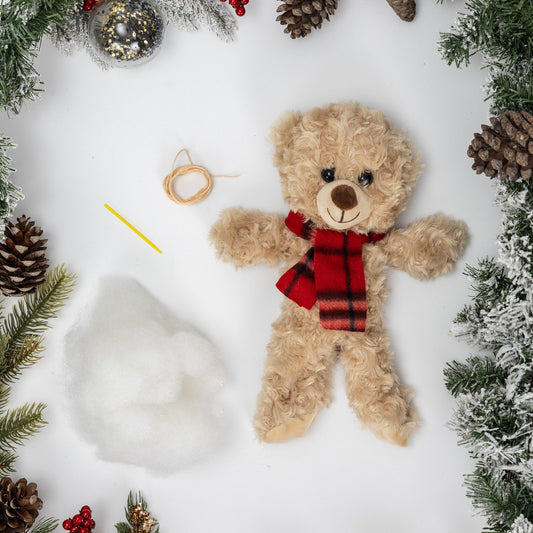 Make Your Own Christmas Teddy Bear Complete Set Fill Filling Build Create Xmas Keechi & co.