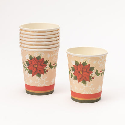 Poinsettia Christmas Partyware Set – Plates, Cups & Napkins – image 4