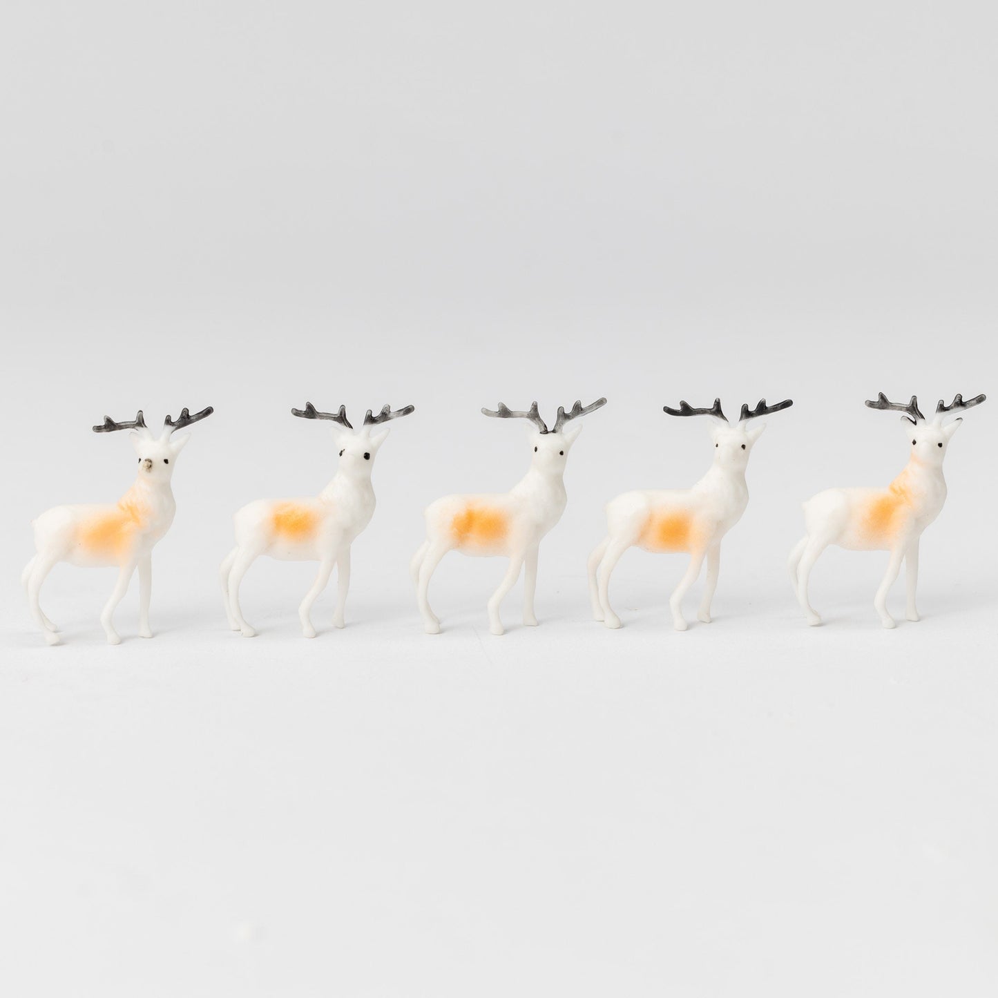 5 x Reindeer Christmas Cake Decorations yule log cupcake toppers