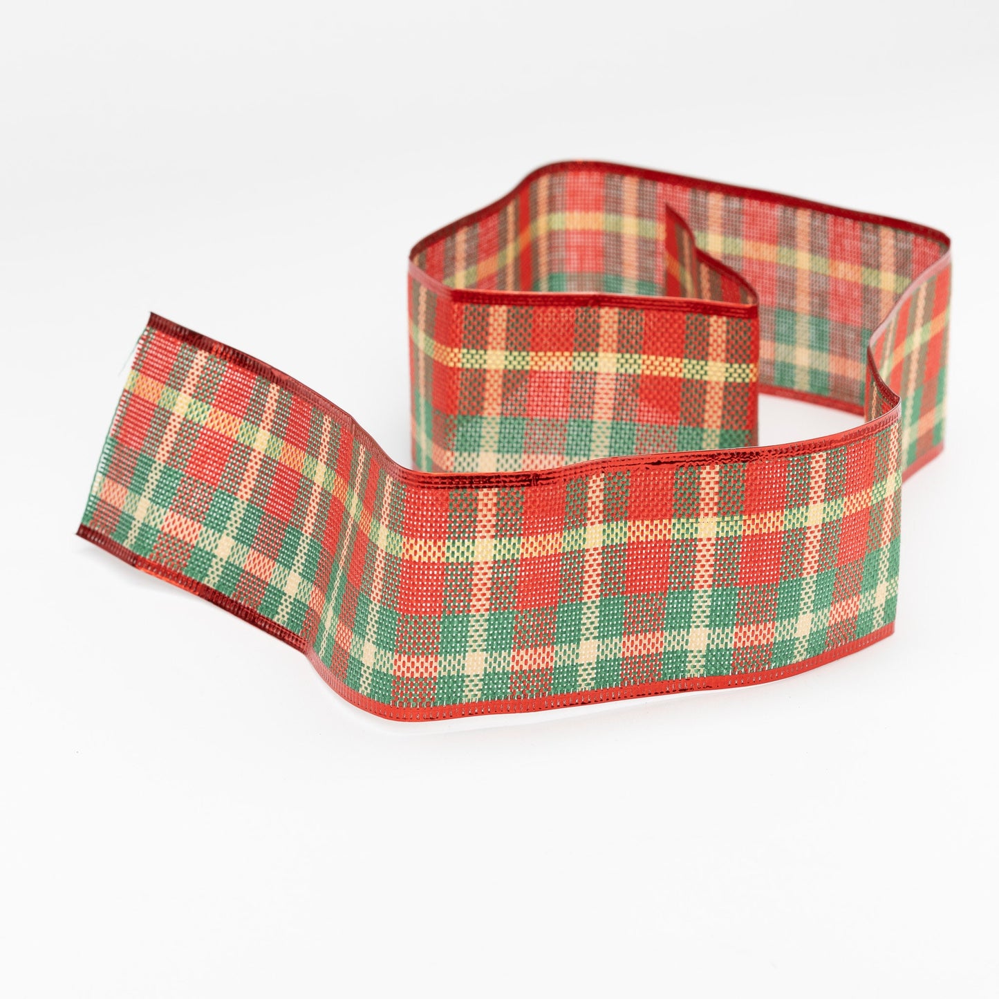 Christmas Cake Ribbon Frills Decoration Wired Band Traditional 1 Yard Lengths Tartan
