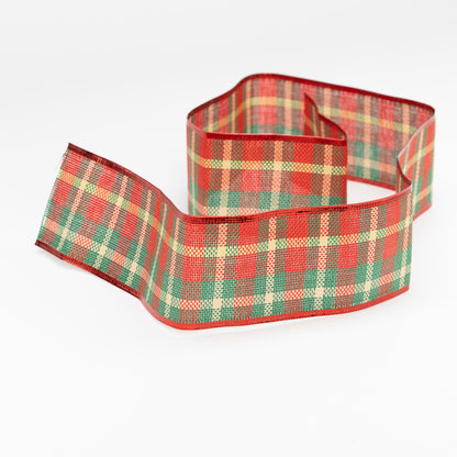 Christmas Cake Frill Ribbon – Tartan – 1 Yard – image 2