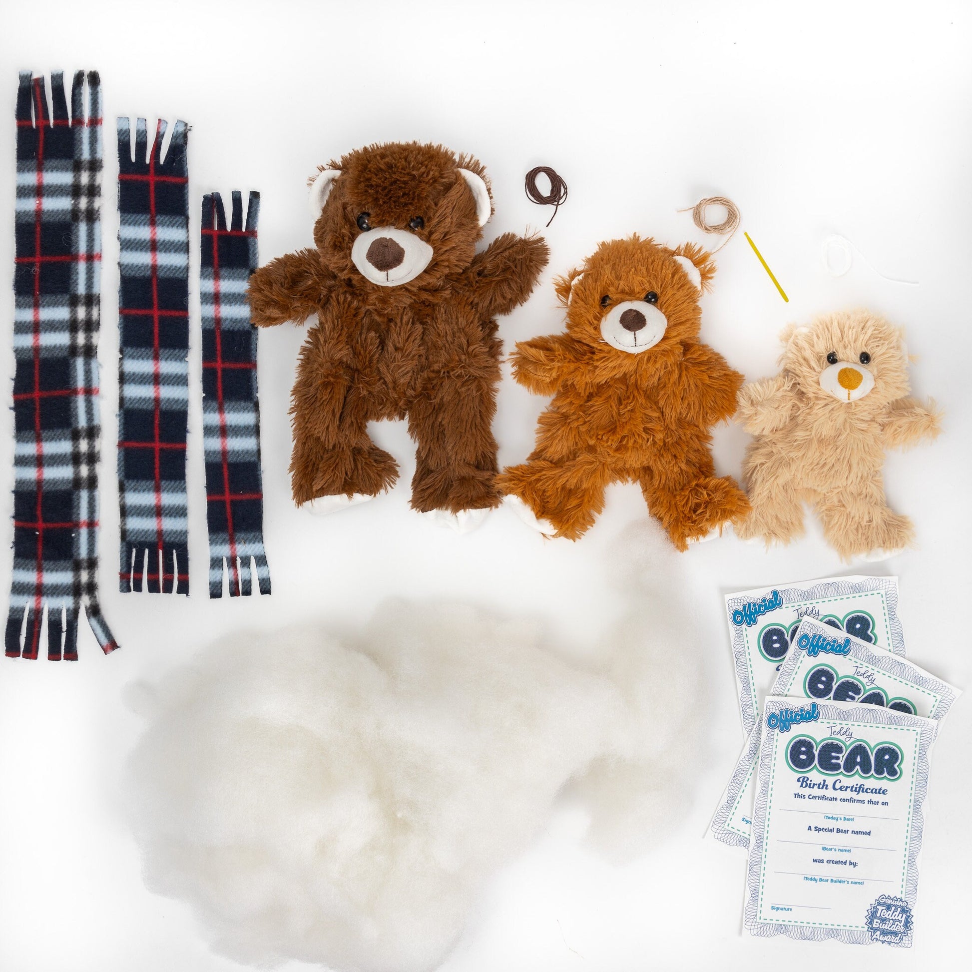 3 Make Your Own Christmas Teddy Bear Complete Set Fill Filling Build Create Xmas Etsy