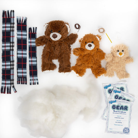 3 Make Your Own Christmas Teddy Bear Complete Set Fill Filling Build Create Xmas Etsy