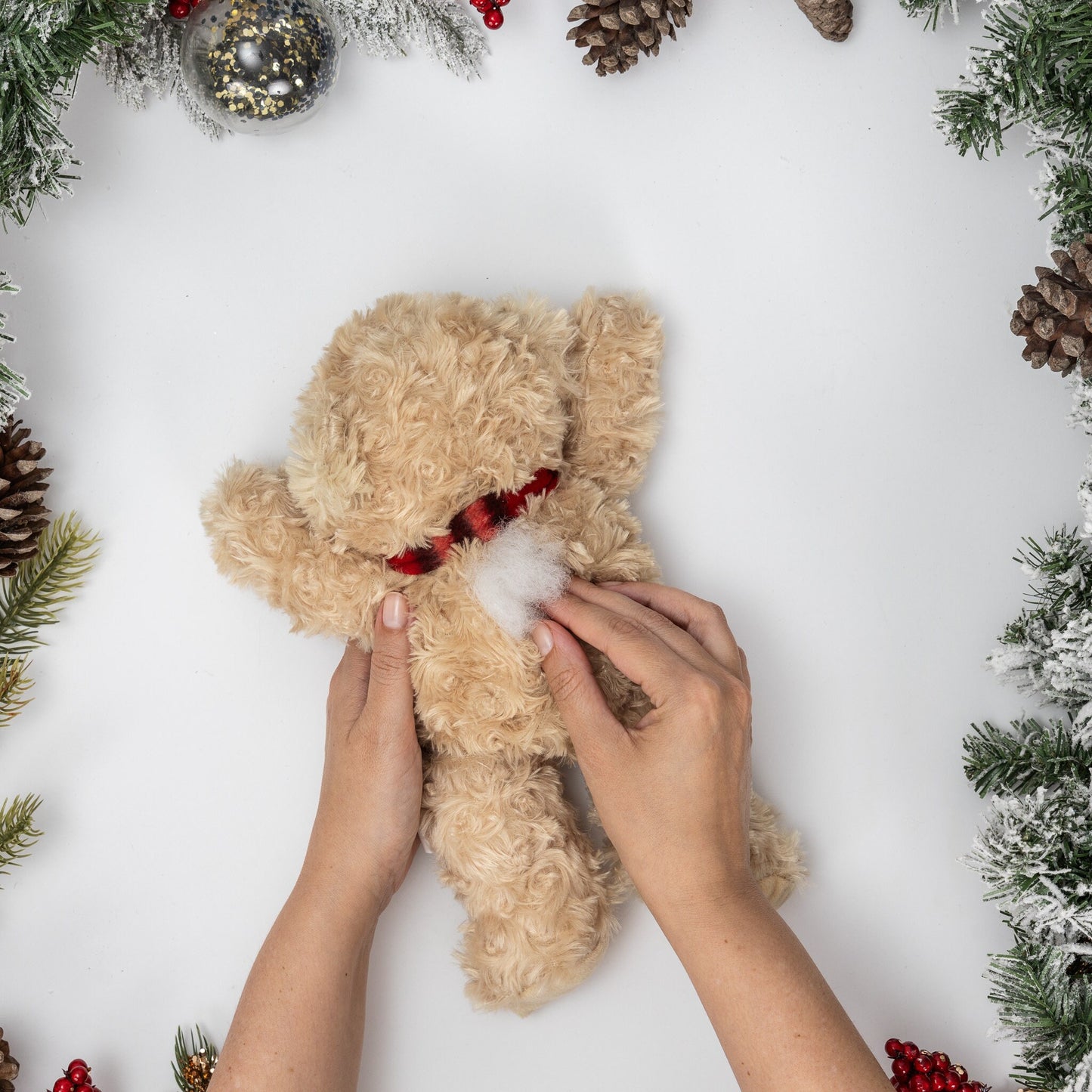 Make Your Own Christmas Teddy Bear Complete Set Fill Filling Build Create Xmas