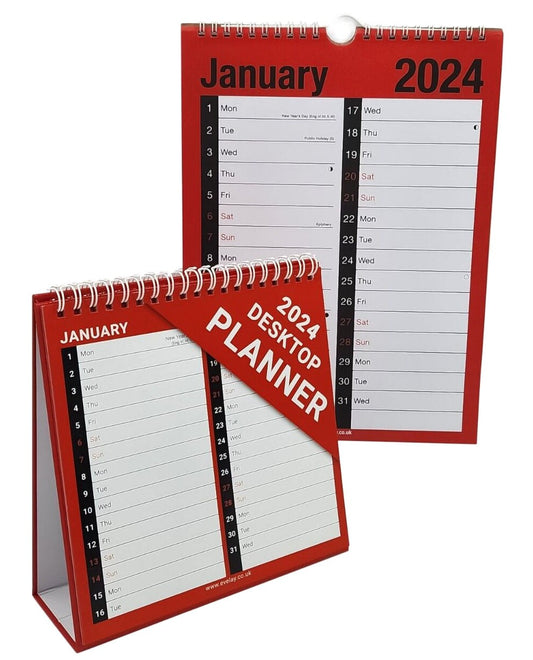 2024 Month to View Desk & Wall Set Calendar Home Office Table Work Top Planner Keechi & co.