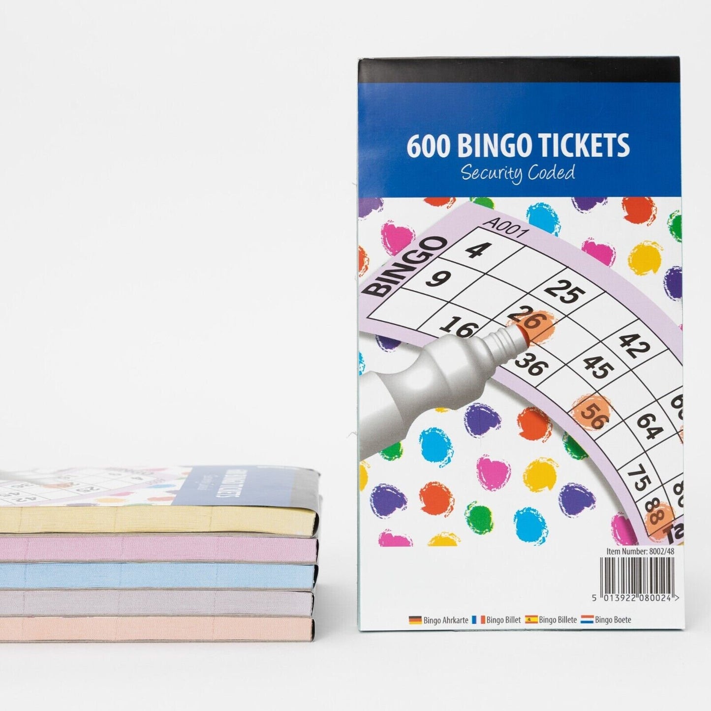 Bingo Tickets Security Coded 600 Perforated Fun Game Activity 21 x 12cm 6 Books Keechi & co.