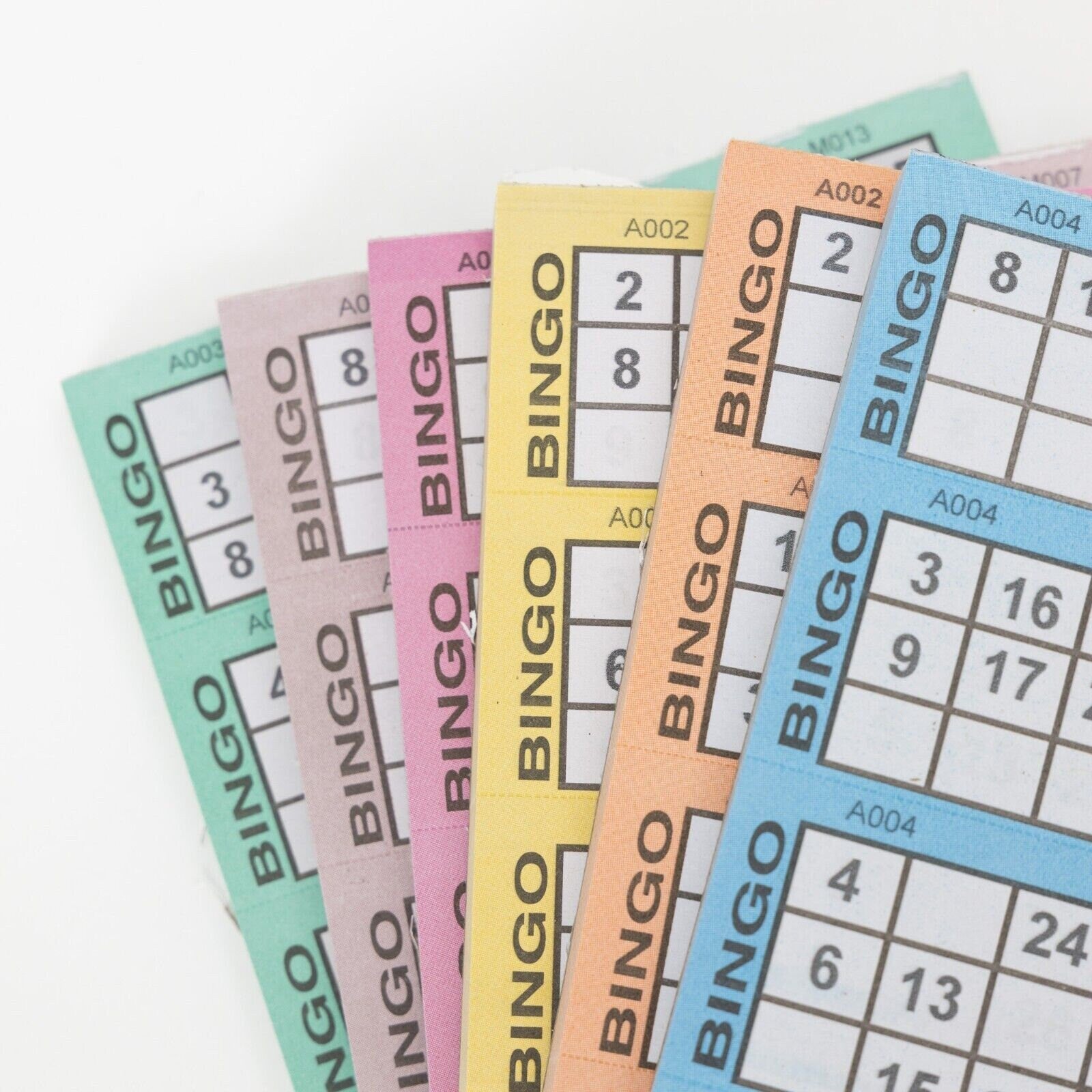 Bingo Tickets Security Coded 600 Perforated Fun Game Activity 21 x 12cm 6 Books Keechi & co.