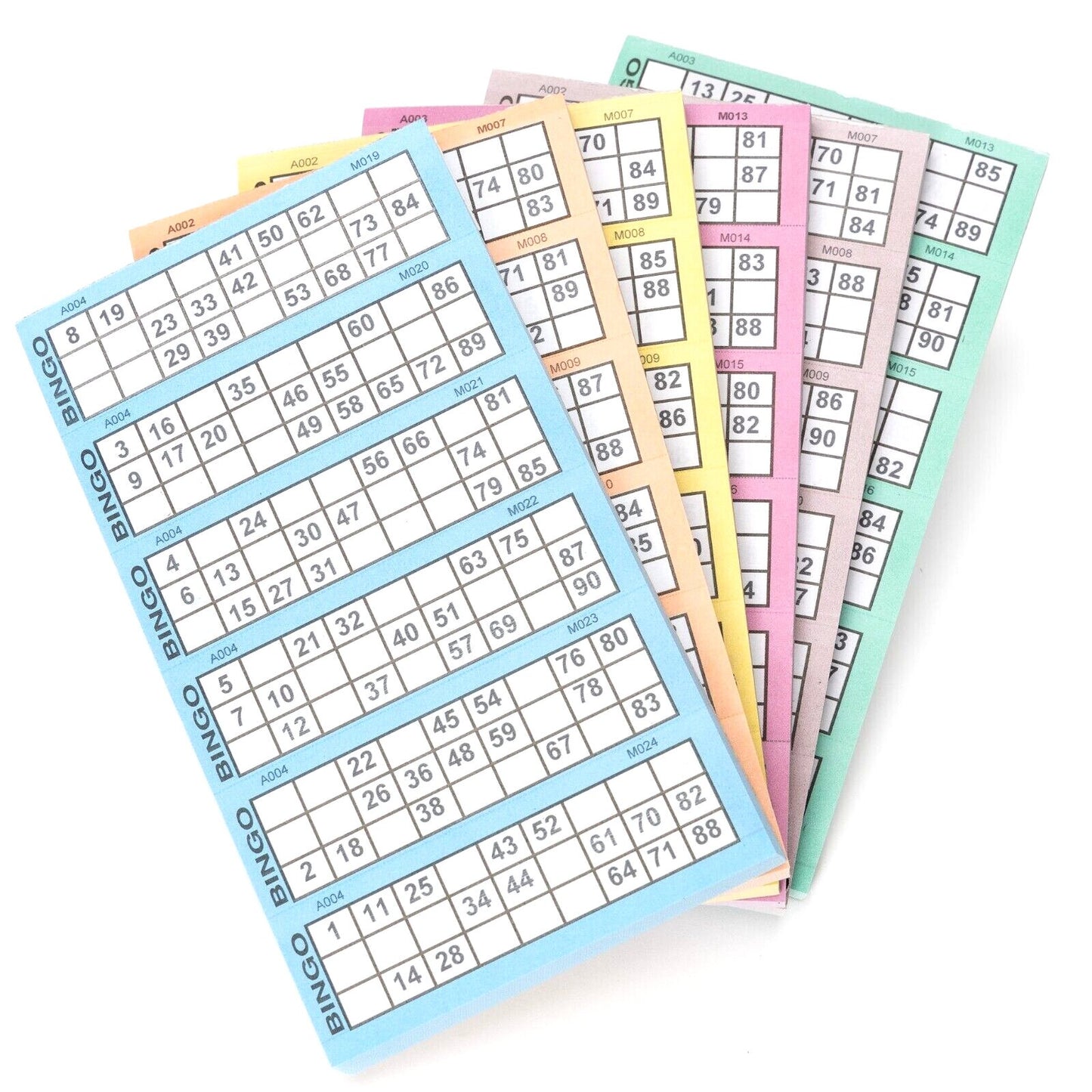 Bingo Tickets Security Coded 600 Perforated Fun Game Activity 21 x 12cm 6 Books Keechi & co.