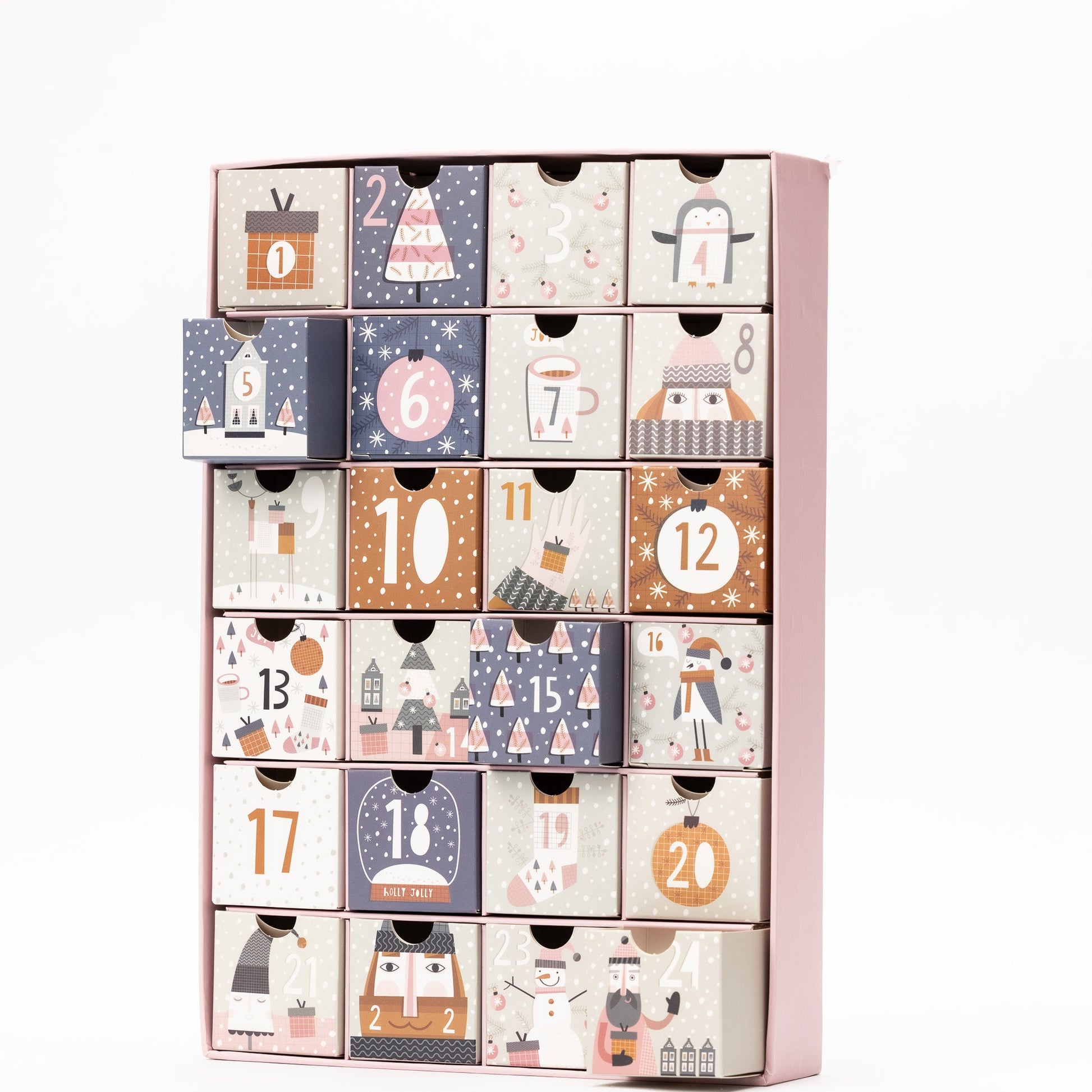 Fill Make your Own Advent Calendar 24 Days 1-24 Draws Christmas Countdown Keechi & co.