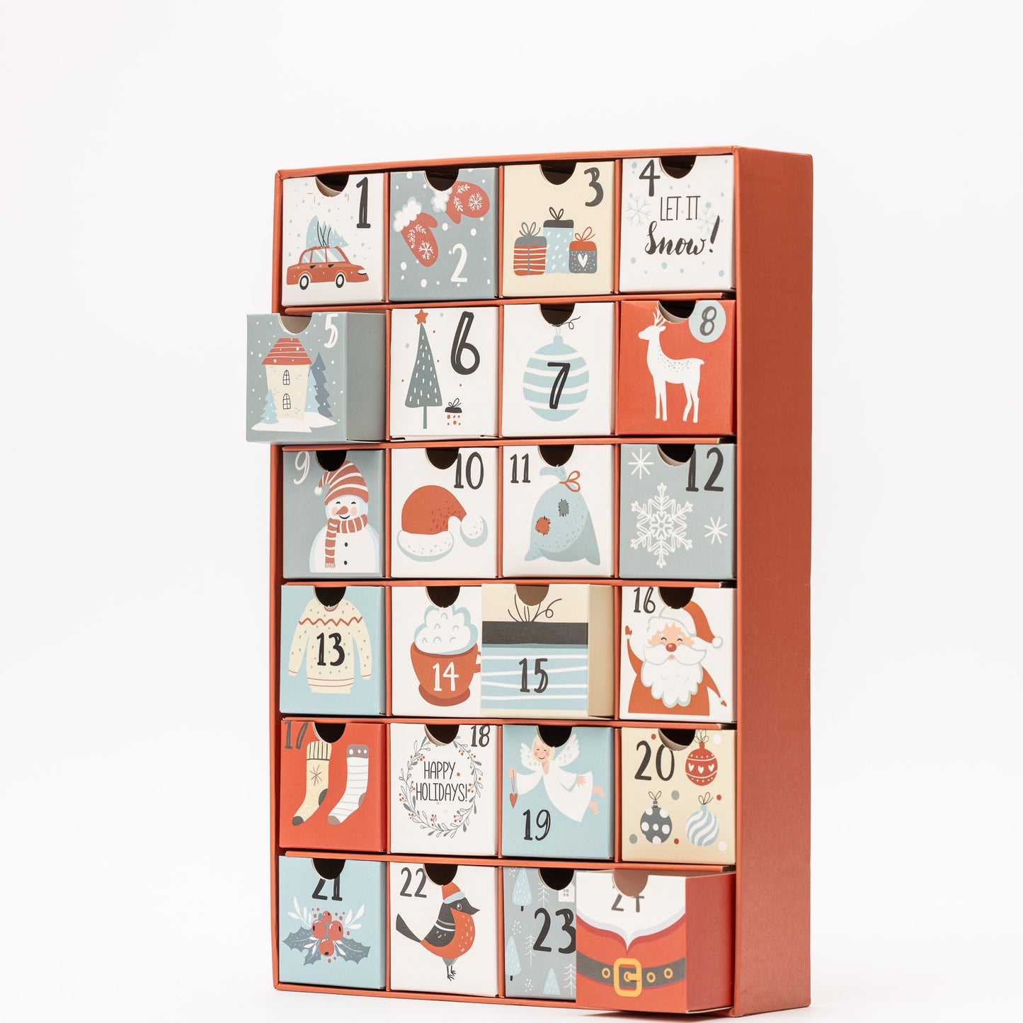 Fill Make your Own Advent Calendar 24 Days 1-24 Draws Christmas Countdown Keechi & co.