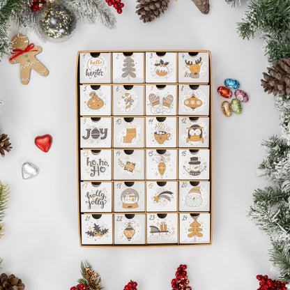 Fill Your Own Advent Calendar – 24 Drawers – Gold – image 4