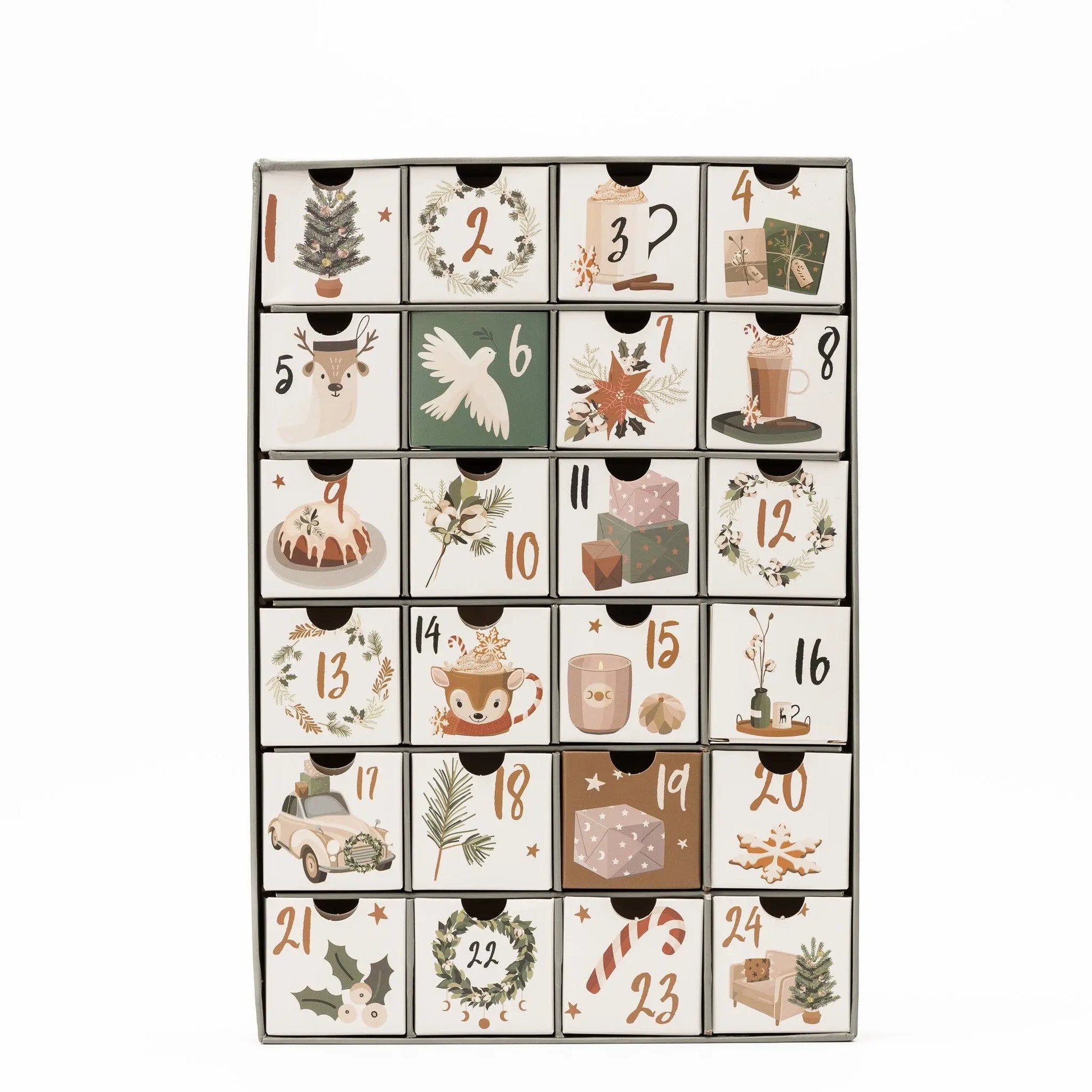 Fill Make your Own Advent Calendar 24 Days 1-24 Draws Christmas Countdown Keechi & co.