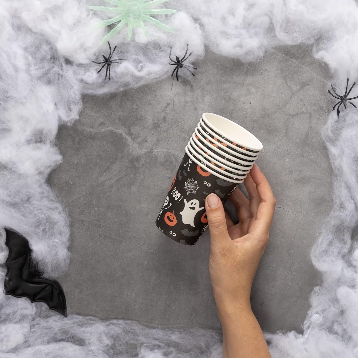 8 x Halloween Paper Cups 270ml Kids Party Decoration Prop Decor Tableware Keechi & co.