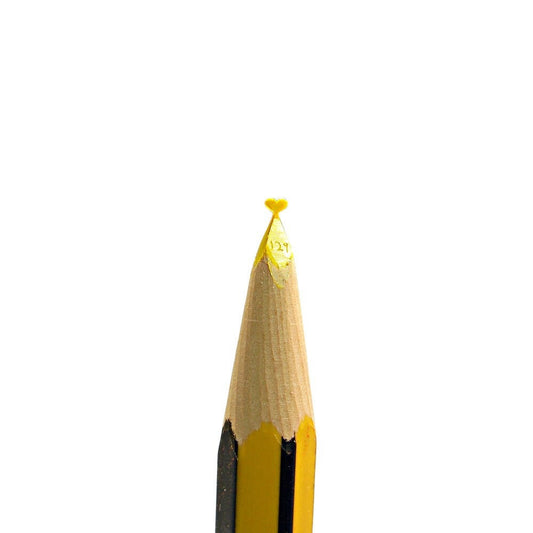 Hand-Carved Pencil Art: Tiny Heart Sculpture, Limited Edition