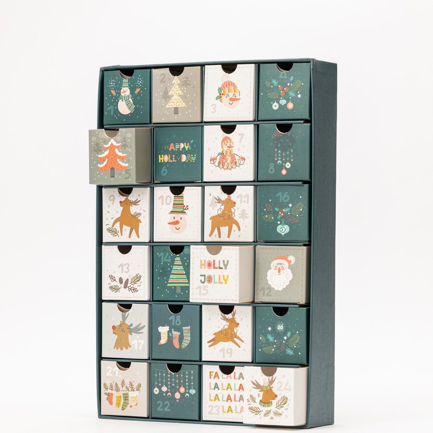 Fill Make your Own Advent Calendar 24 Days 1-24 Draws Christmas Countdown Keechi & co.