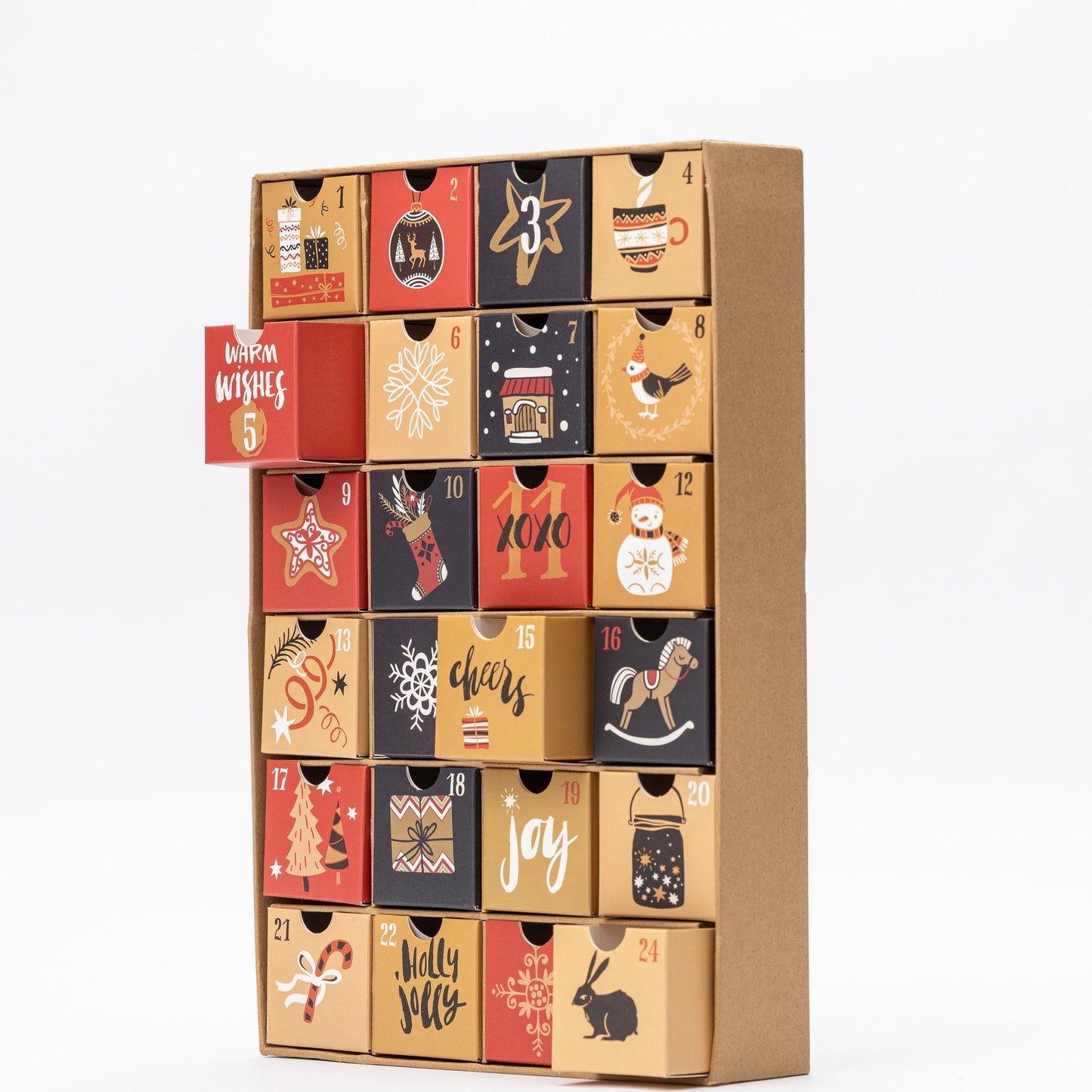 Fill Make your Own Advent Calendar 24 Days 1-24 Draws Christmas Countdown