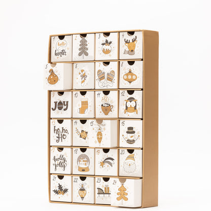 Fill Your Own Advent Calendar – 24 Drawers – Gold – image 2