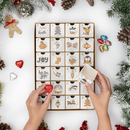 Fill Your Own Advent Calendar – 24 Drawers – Gold – image 7