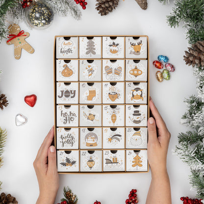 Fill Your Own Advent Calendar – 24 Drawers – Gold