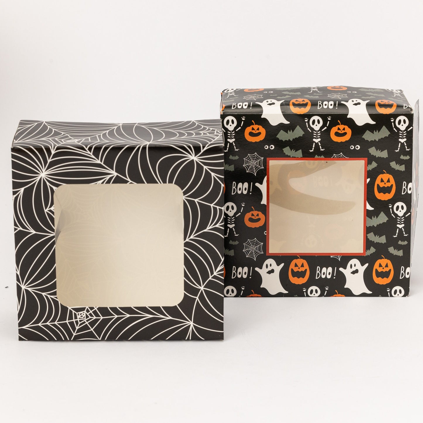 12pcs Halloween Cupcake Boxes for Sweets Chocolates Treats Holds up to 4 Standard Size Cupcakes (Packs are Mix Designs) Keechi & co.