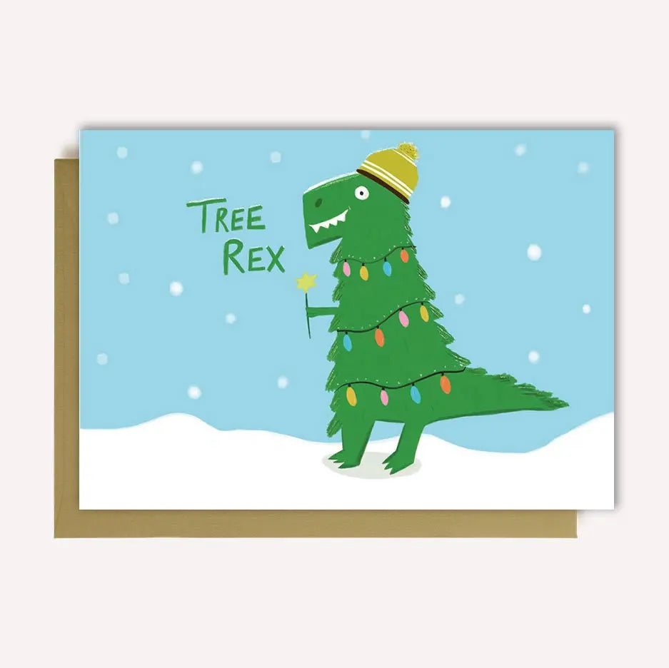 Christmas festive season Cards Designs & Envelopes Silent Night Dinasour Merry Christmas Santa Greeting card made in uk Keechi & co.