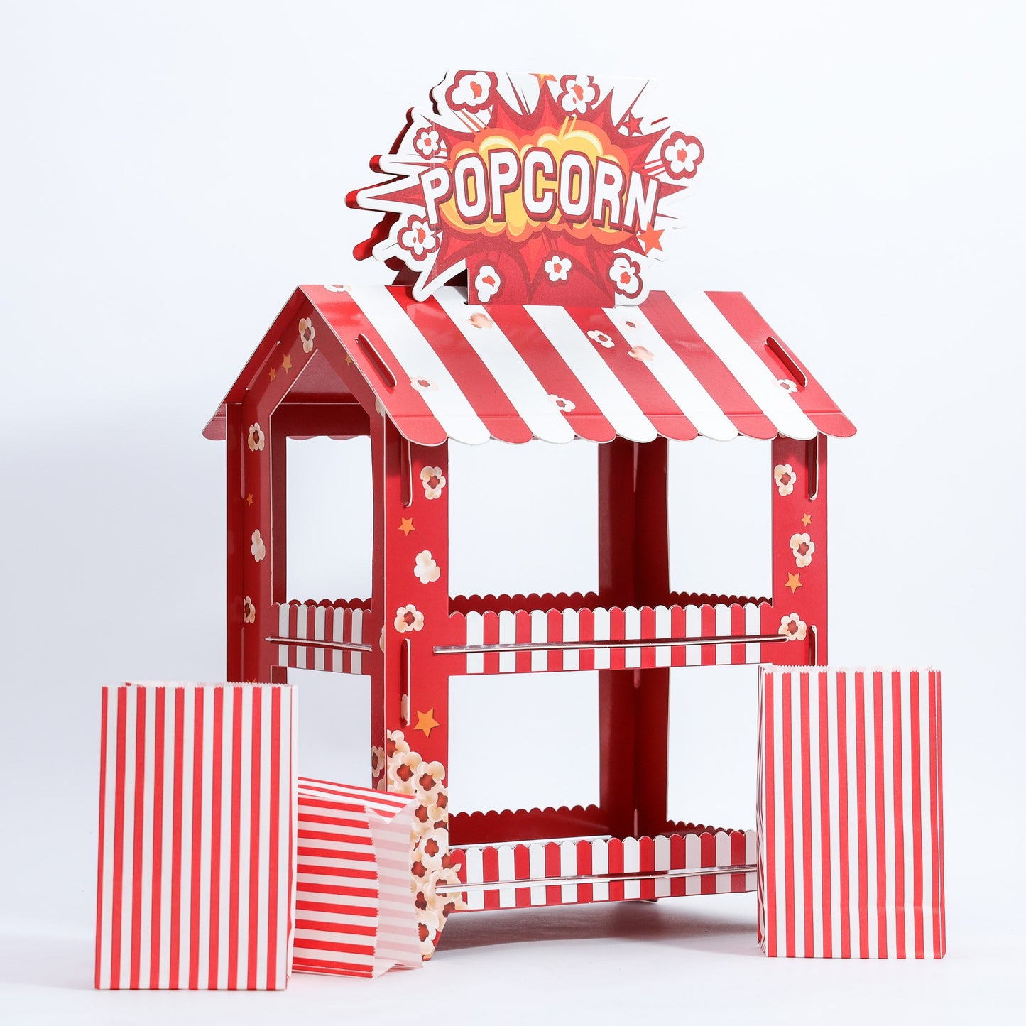 Popcorn Shop Display Stand Cake Dessert Birthday Party Popcorn movie night Treats Partyware