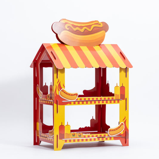 Hot Dog Cart Shop Display Stand Cake Dessert Birthday Party Treats Partyware Keechi & co.