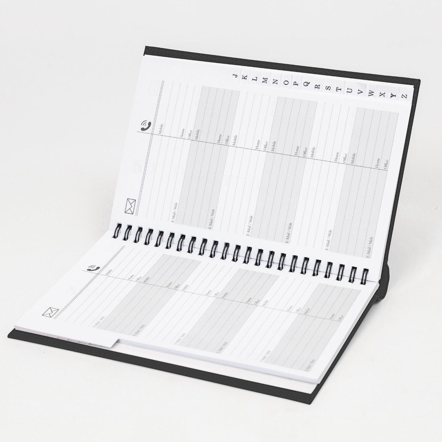 Telephone Address Book A-Z Index Tabs Hard Back Cover A5 Address Spiral Bound
