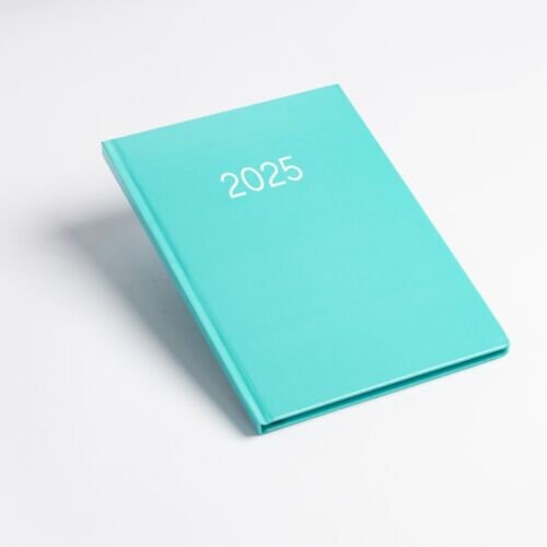 2025 Diary A5 Week to view Diary Office Full Year Planner Hardback Teal Keechi & co.