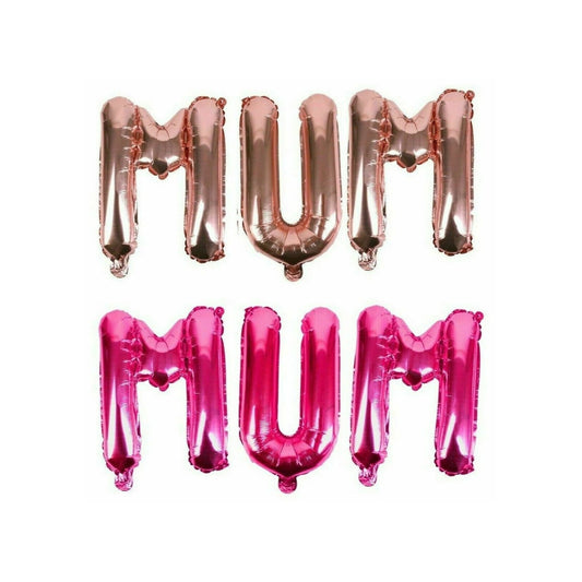 Mum mom balloon Happy Mothers Day foil Birthday Self Inflatable Rose Gold Cerise Keechi & co.