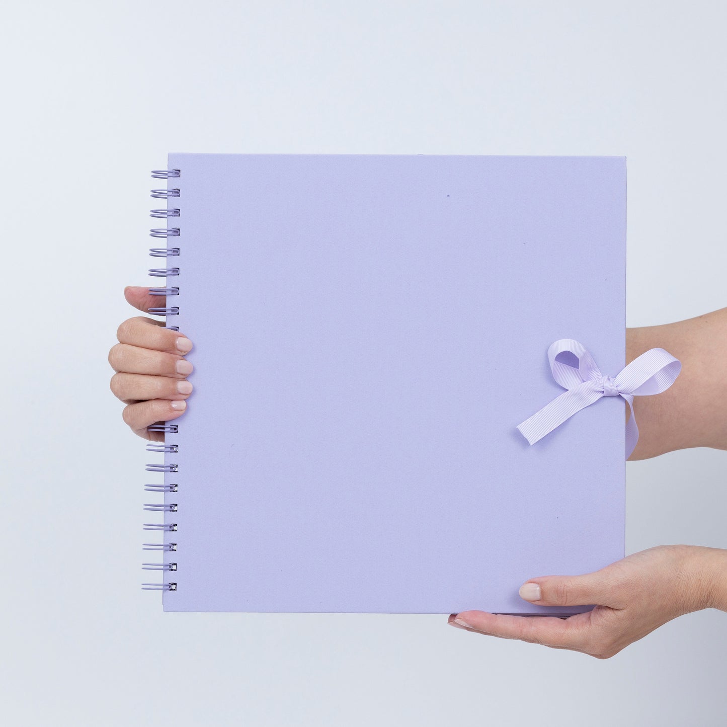 Kraft Paper Scrapbook Album: 12" Square, Spiral Bound with Ribbon
