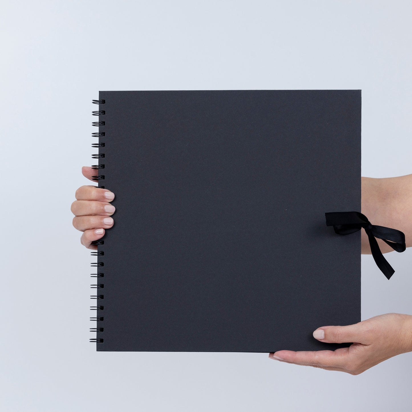 Kraft Paper Scrapbook Album: 12" Square, Spiral Bound with Ribbon