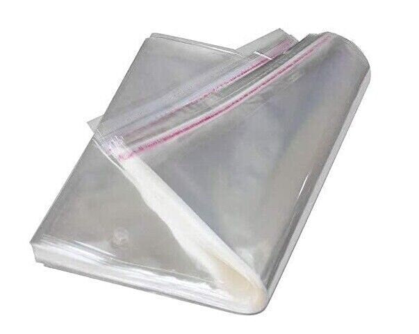 A4 A5 Cello Cellophane Bags with Self Seal Strip Safety Info Clear Best Quality Keechi & co.