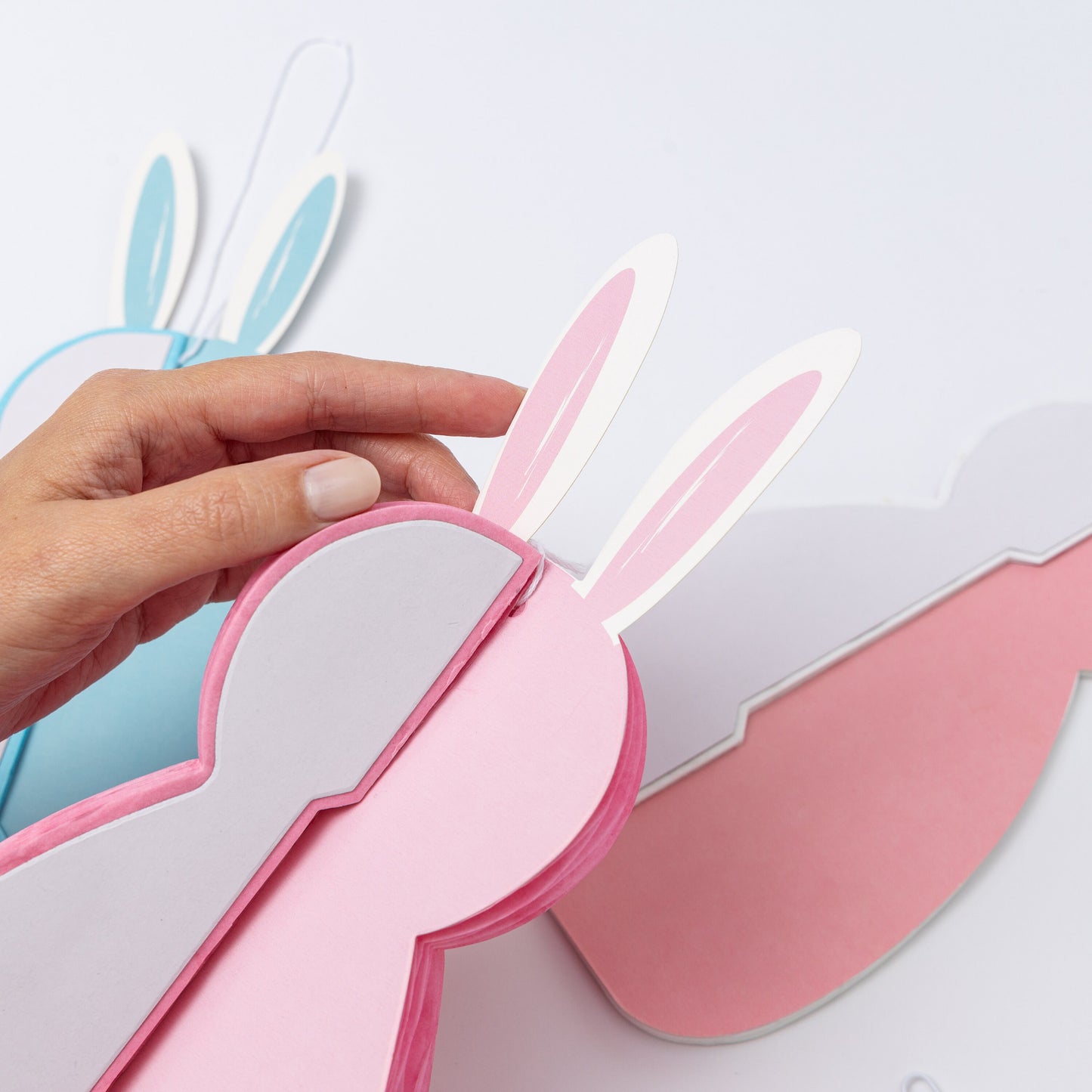 3 X 30cm Honeycomb Paper Bunnies Rabbit Easter Egg Hanging Decorations Party