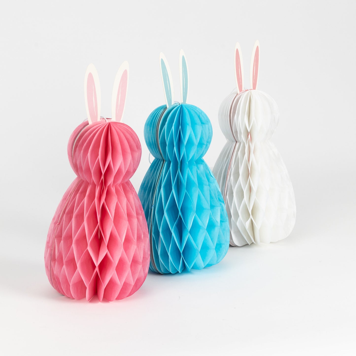 3 X 30cm Honeycomb Paper Bunnies Rabbit Easter Egg Hanging Decorations Party